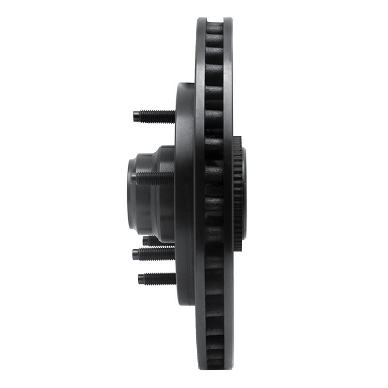 Ford F-250 Brake Rotor (1) - Front Left - R1 Concepts - Drilled & Slotted - Black - `97-`04